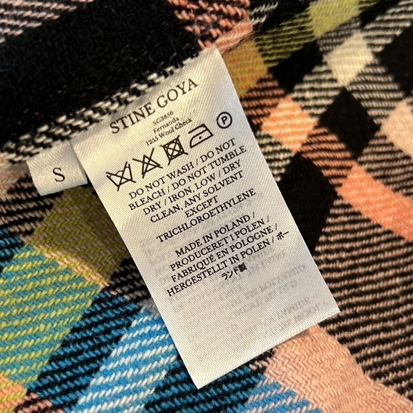 Stine Goya Fernanda Check MIDI Wool Coat Jacket - Picture 8 of 11